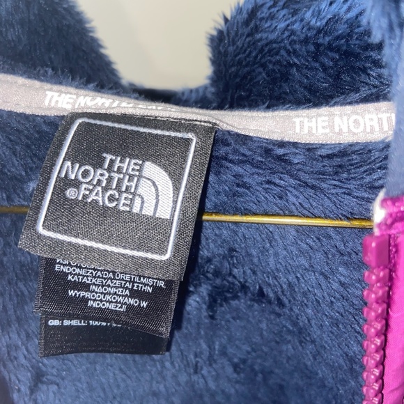 The North Face Navy and Purple Fleece Jacket Girls Size Large 14-16 - Picture 4 of 5